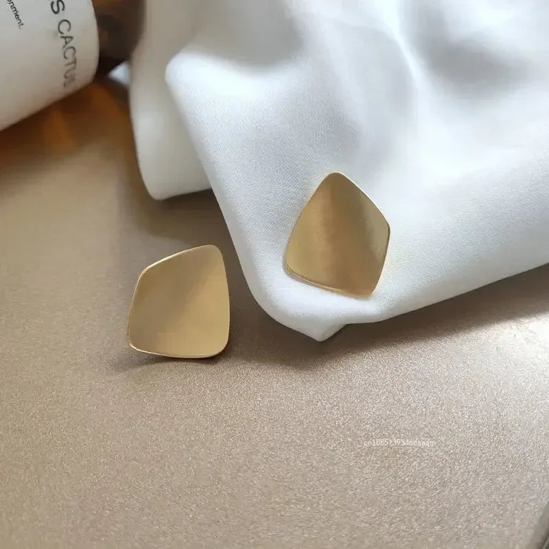 Retro Matte Square Stud Earrings