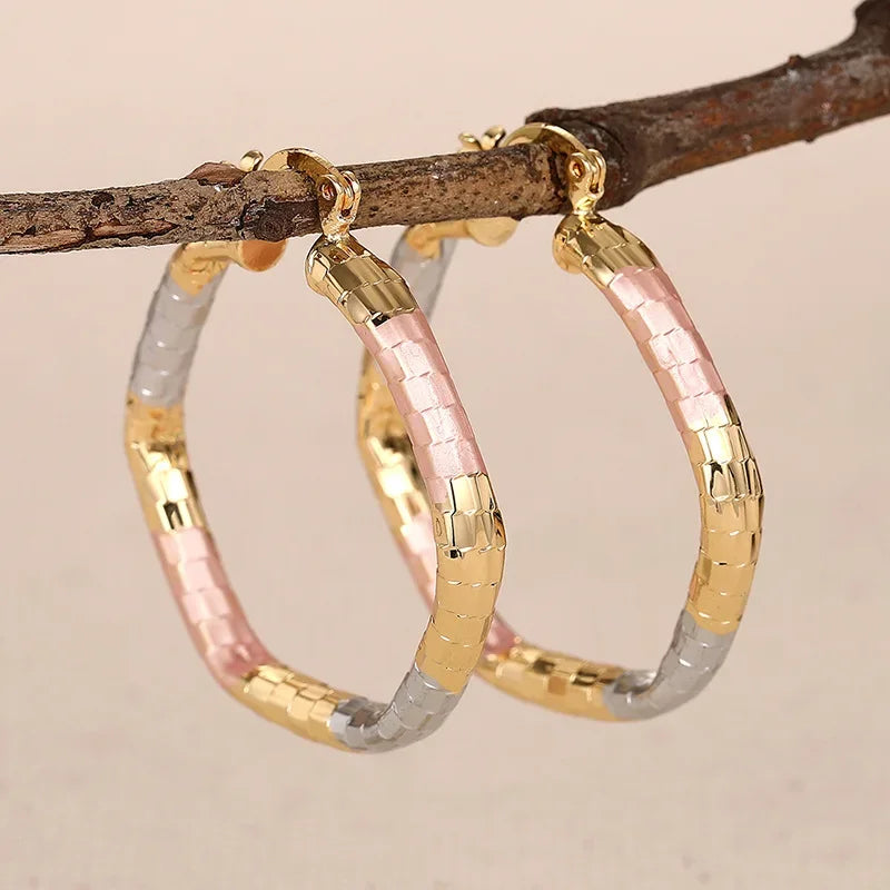 Geometric Statement Hoop Earrings