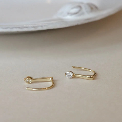 14K Gold Hook Earrings
