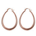 18K Gold Plated Oval Hoop Earrings