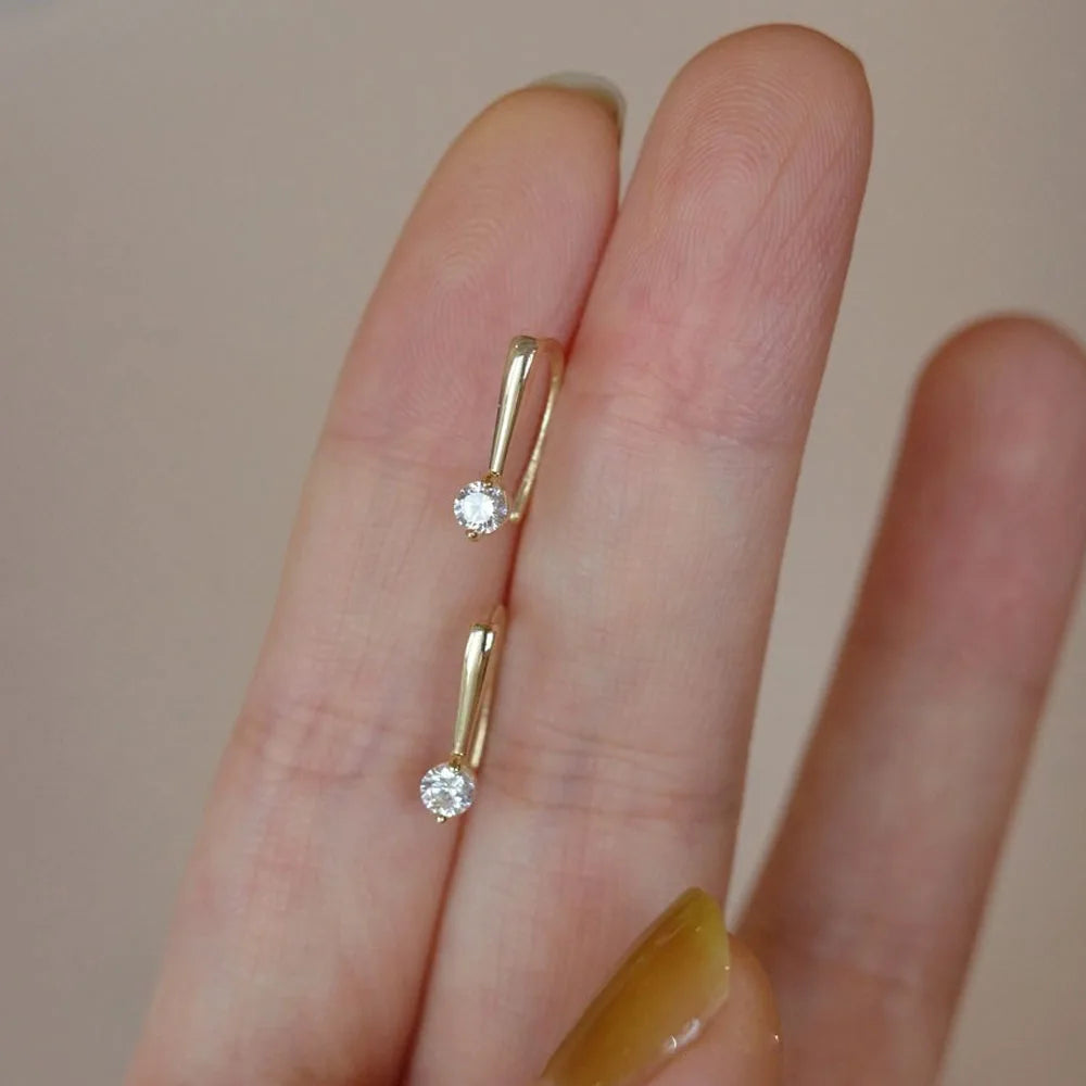 14K Gold Hook Earrings